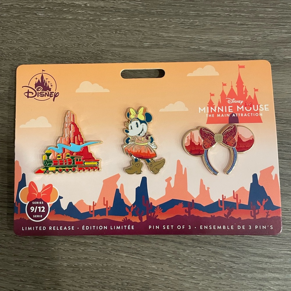 2020 LE Disney Minnie Mouse Main Attraction Pin Set - Big Thunder Mountain